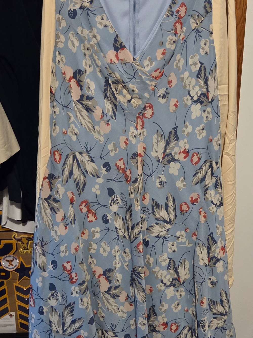Ralph Lauren Light Blue Floral Maxi Dress